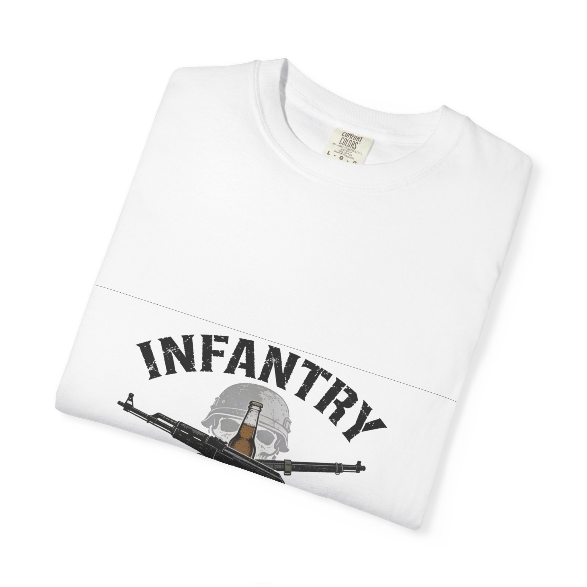 Infantry T-Shirt – "Solving Problems With Alcohol And Violence Since Forever" Military Graphic Tee - Image 3