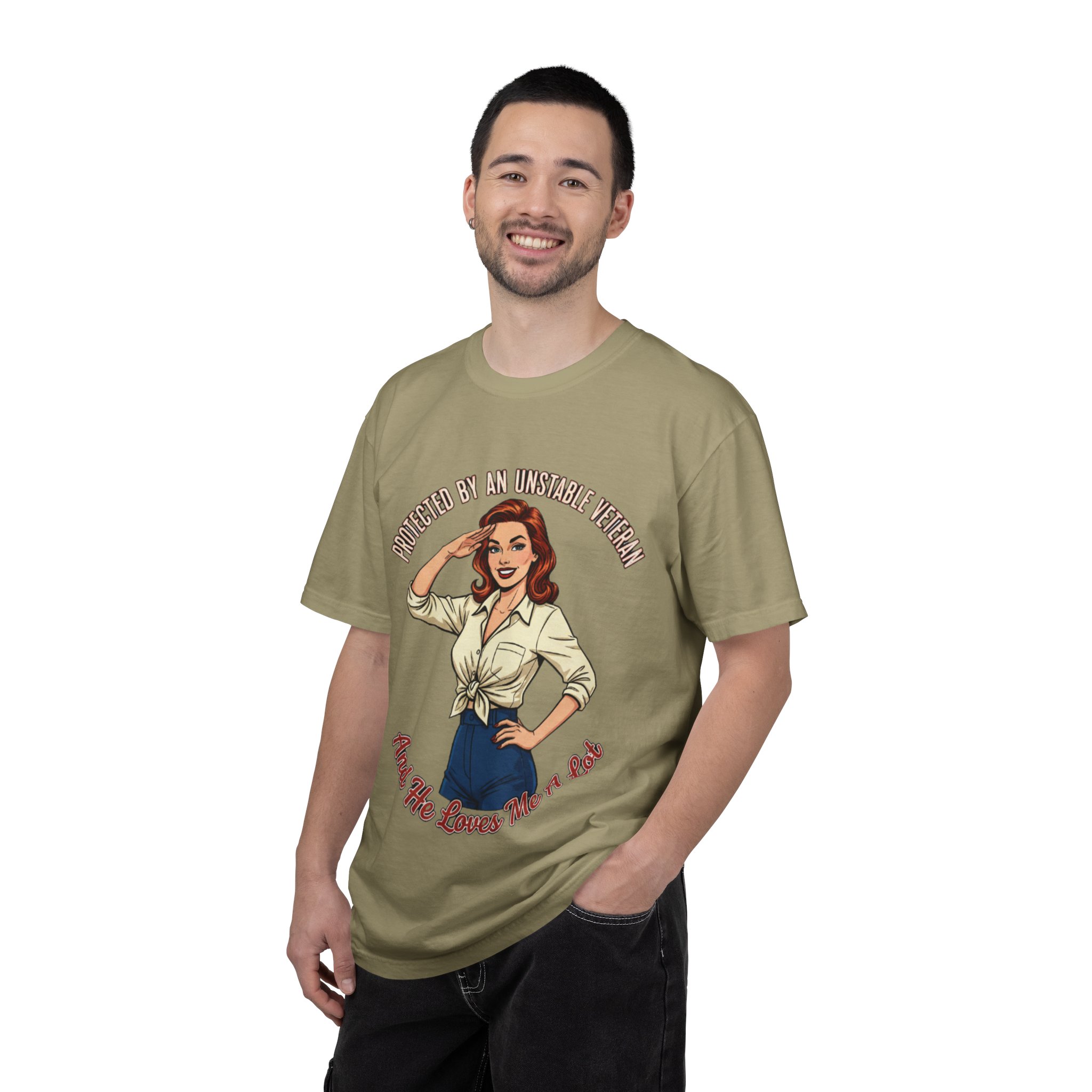 Retro Pin-Up T-Shirt — "Trained in a Nuclear Family" Vintage Woman Graphic - Image 16