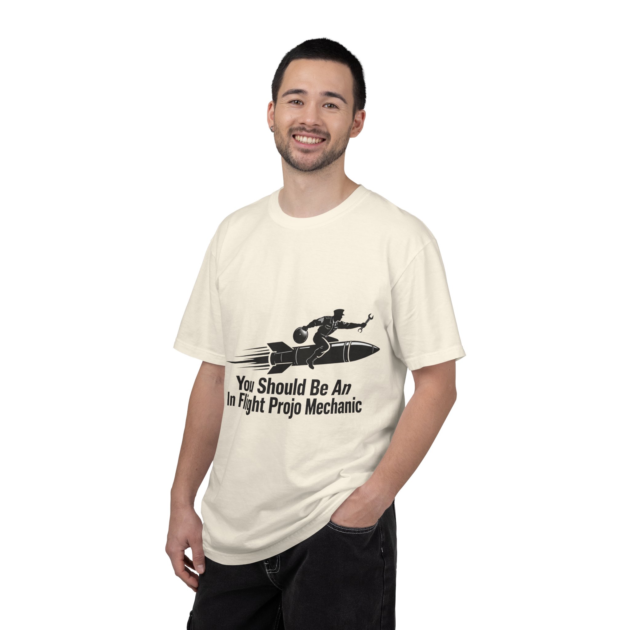 Flight Crew Mechanic T-Shirt — "You Should Be An In Flight Projo Mechanic" Vintage Aviation Tee - Image 8