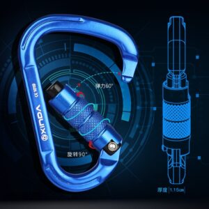 XINDA Outdoor Rock Climbing Carabiner 25KN Safety Connector Lock Aluminum alloy Spring-loaded Gate Buckle Survive Equipment