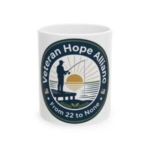 Veteran Hope Alliance Ceramic Mug – “From 22 to None” Support & Awareness Coffee Cup