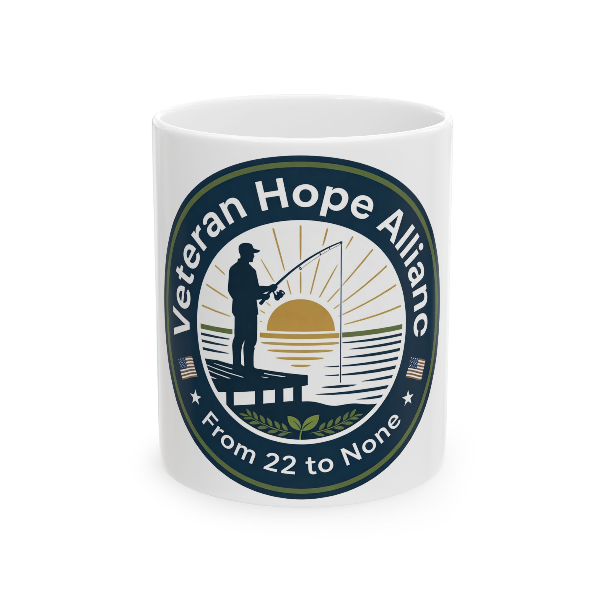 Veteran Hope Alliance Ceramic Mug – “From 22 to None” Support & Awareness Coffee Cup