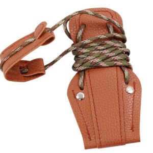 Recurve bow and arrow upper string bow string installation aids lower string brown leather archery accessories