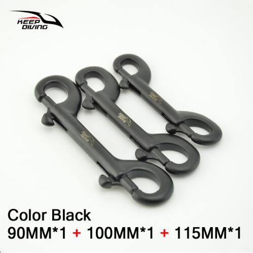 3 PCS 316 Stainless Steel Scuba Diving Double Ended Hook Accessory For Equipment BCD Chioce Snap Bolt Kit