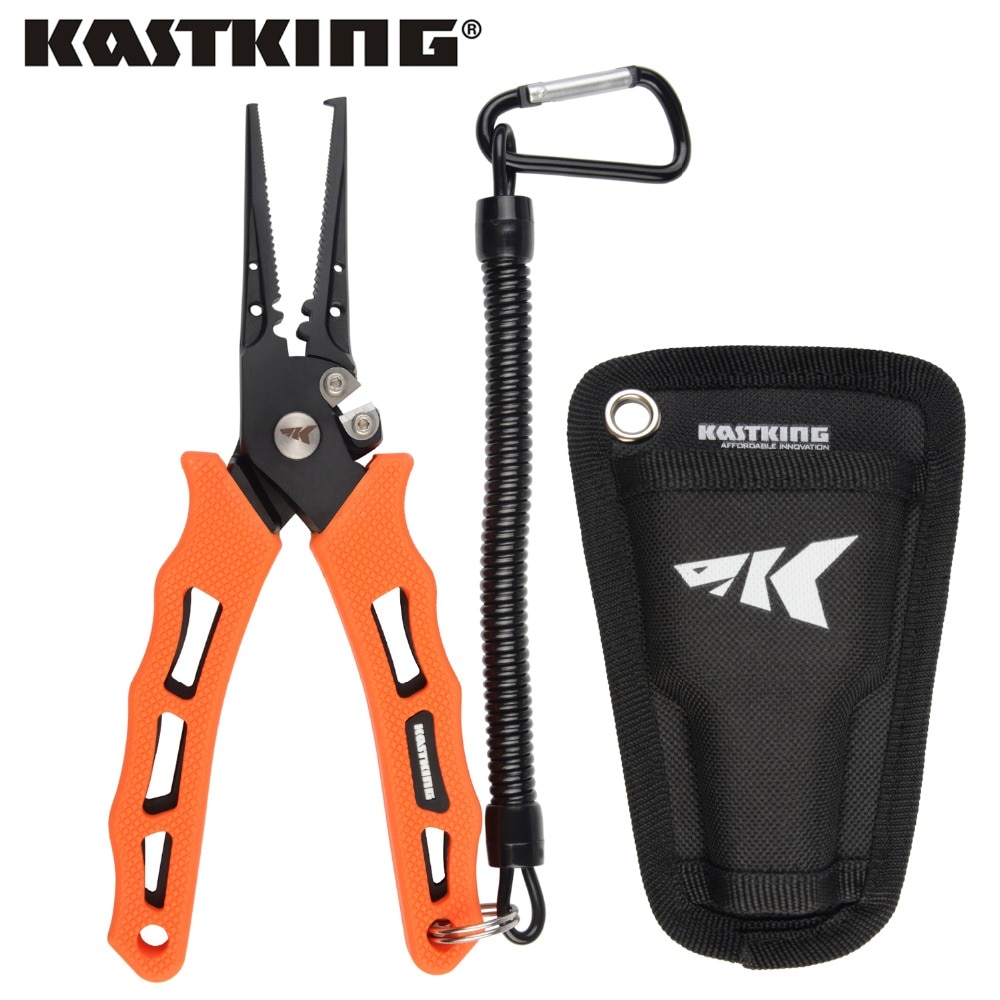 KastKing 420 Stainless Steel Fishing Pliers Tungsten Carbide Braid Cutters Crimper Hook Remover Saltwater Resistant Fishing Gear - Image 6