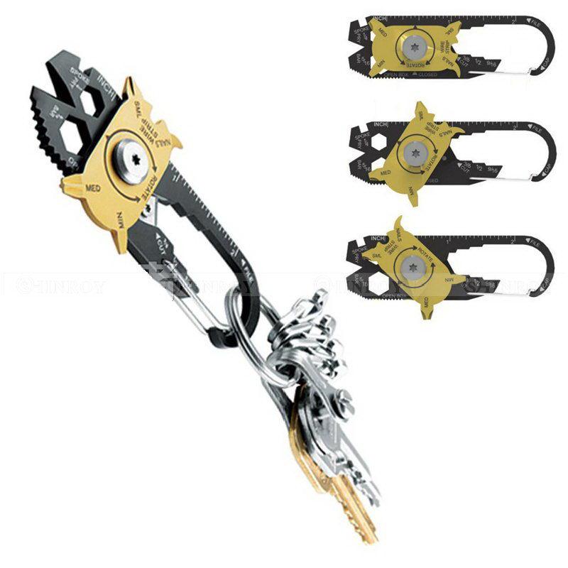 EDC Multipurpose mini gadget fixr Multifunctional carabiner multi tool key pocket survive true utility ring camp hike outdoor - Image 4