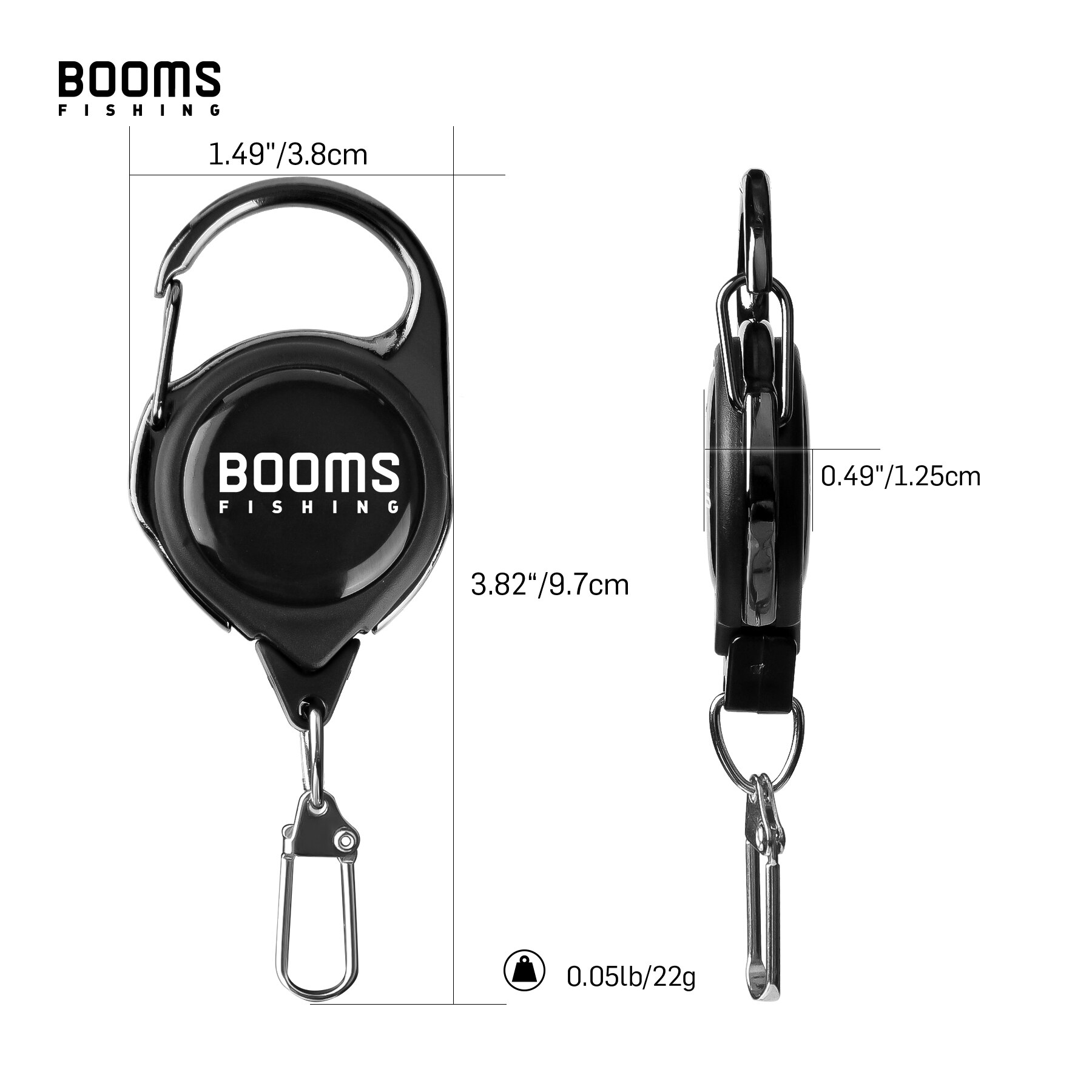 Booms Fishing RG1 Fly Fishing Retractor Tools Extractor Keeper Retractable Key Chain Reel Badge Holder Tackle Boxes Accessories - Image 5