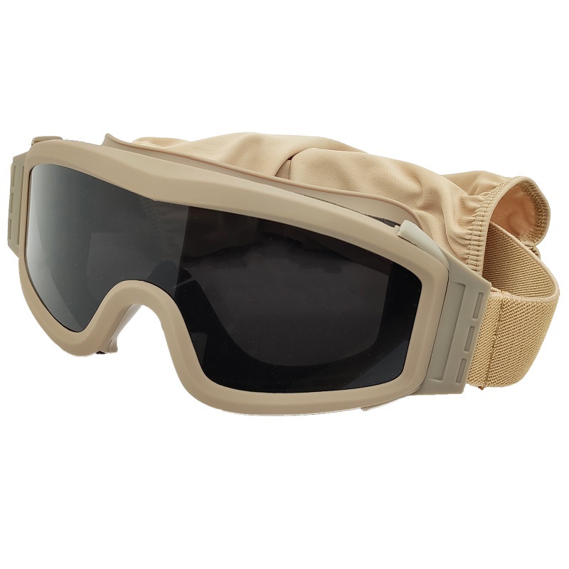 Tactical military fan wind goggles CS outdoor equipment shooting protection against impact three lens set goggles - Image 5