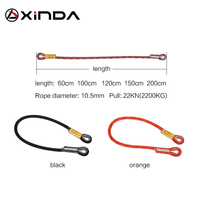Xinda Professional Rock Climbing 10.5mm Dynamic Lanyard Protective Prusik Sewn Eye-to-eye Pre-Sewn Sling Moutaineering Equipment - Image 5